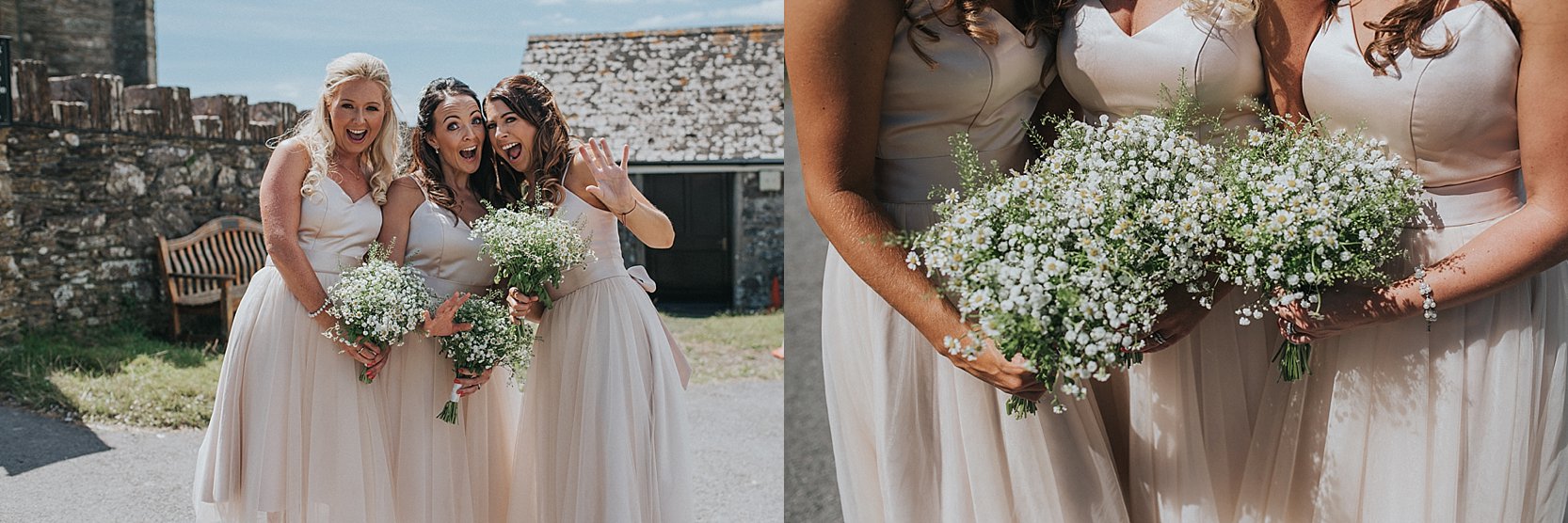 Beautiful, relaxed wedding photography at Langdon Court Hotel in Devon and Wembury Church and Wembury Beach