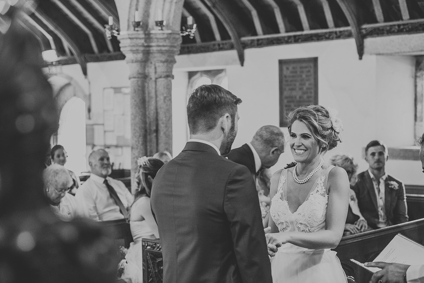 Beautiful, relaxed wedding photography at Langdon Court Hotel in Devon and Wembury Church and Wembury Beach