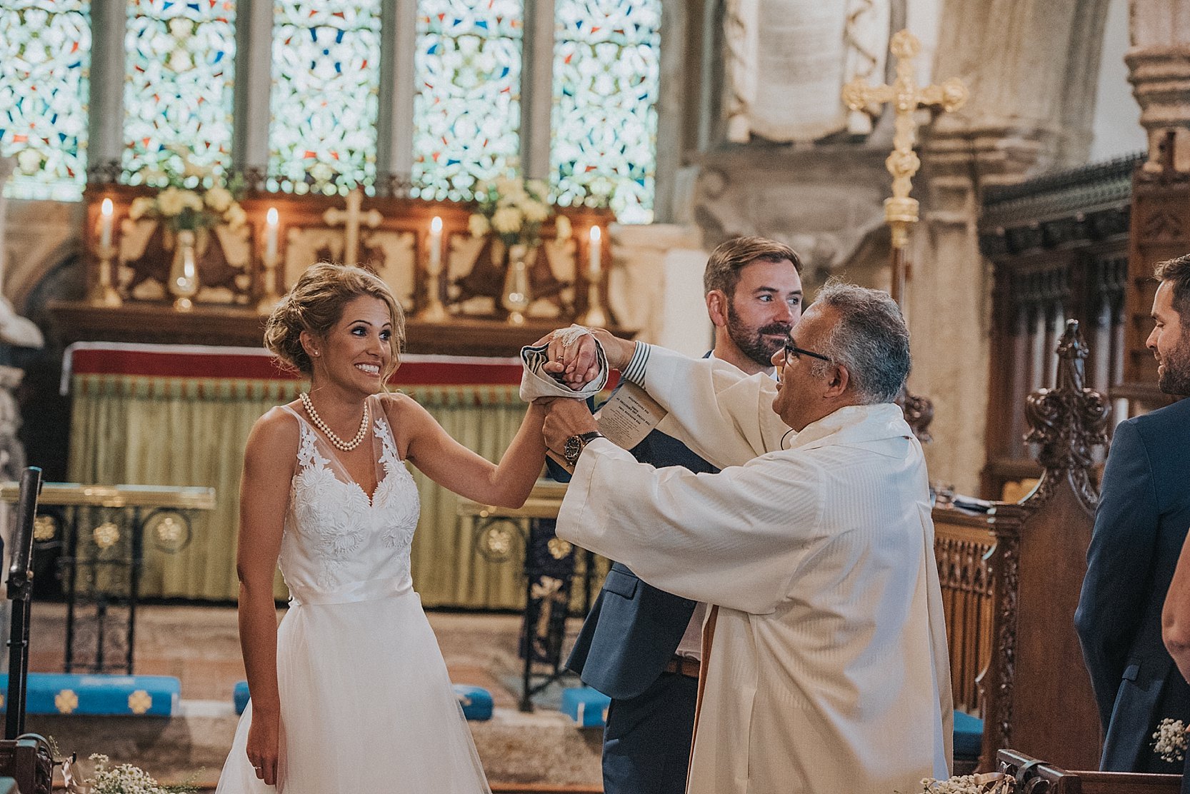 Beautiful, relaxed wedding photography at Langdon Court Hotel in Devon and Wembury Church and Wembury Beach