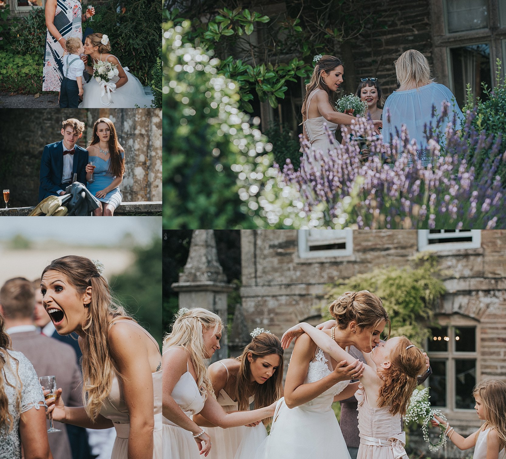 Beautiful, relaxed wedding photography at Langdon Court Hotel in Devon and Wembury Church and Wembury Beach
