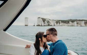 Egagement shoot on boat
