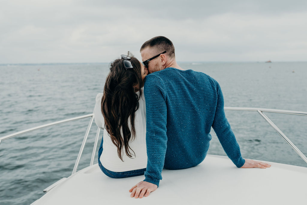engagement on a boat