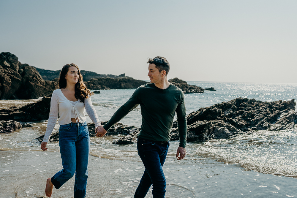 engagement shoot whitsand bay Cornwall