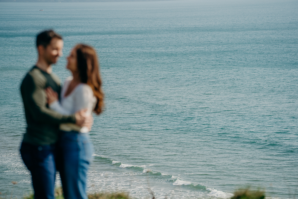 engagement shoot whitsand bay Cornwall