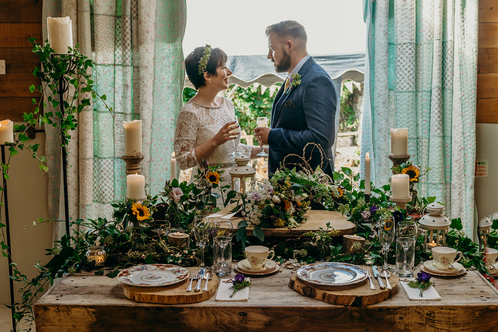 rustic Cornish seaside wedding