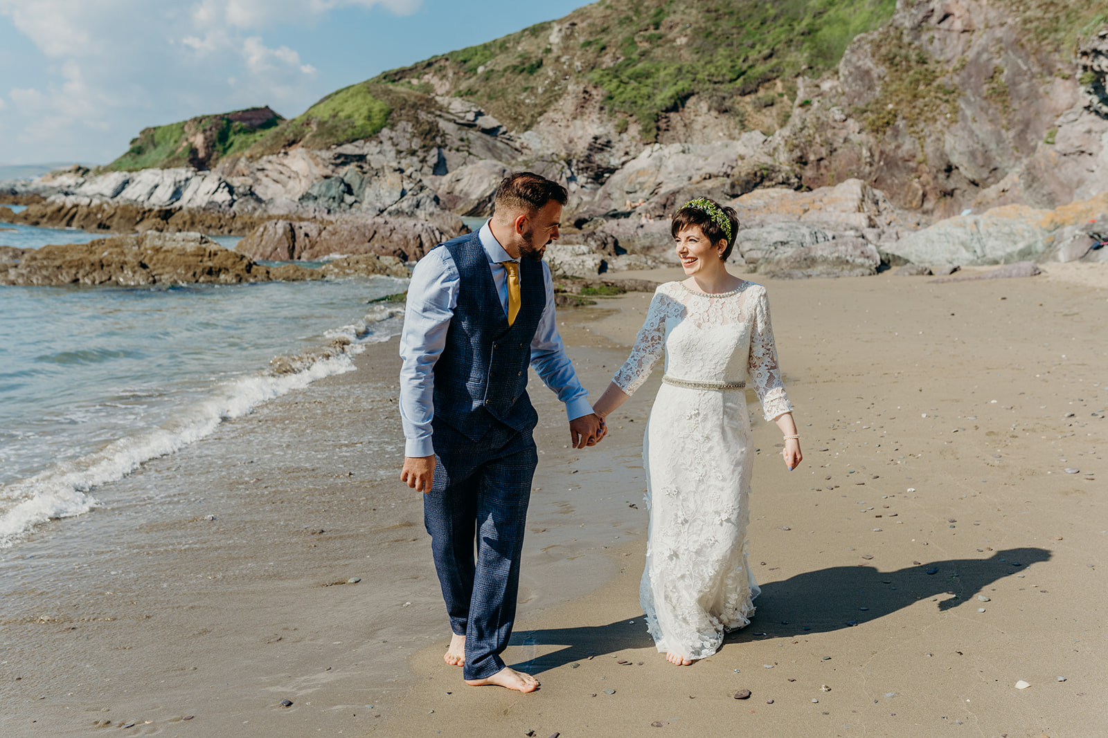 rustic Cornish seaside wedding