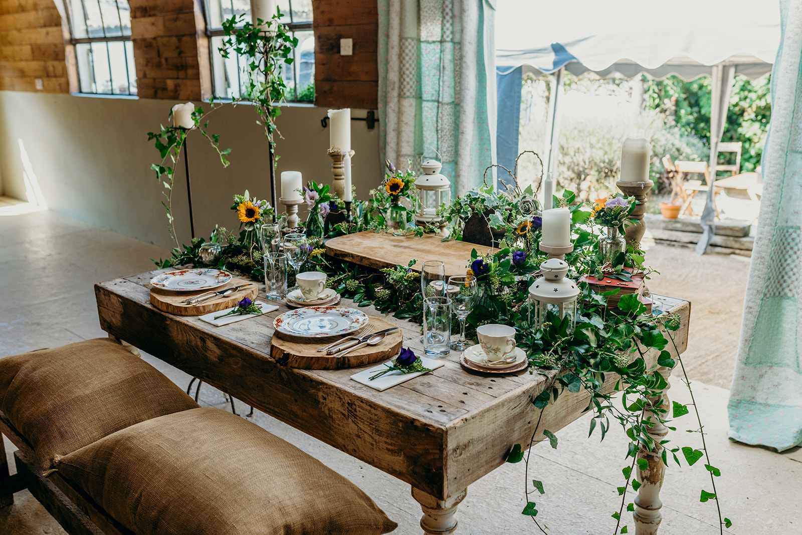 rustic Cornish seaside wedding