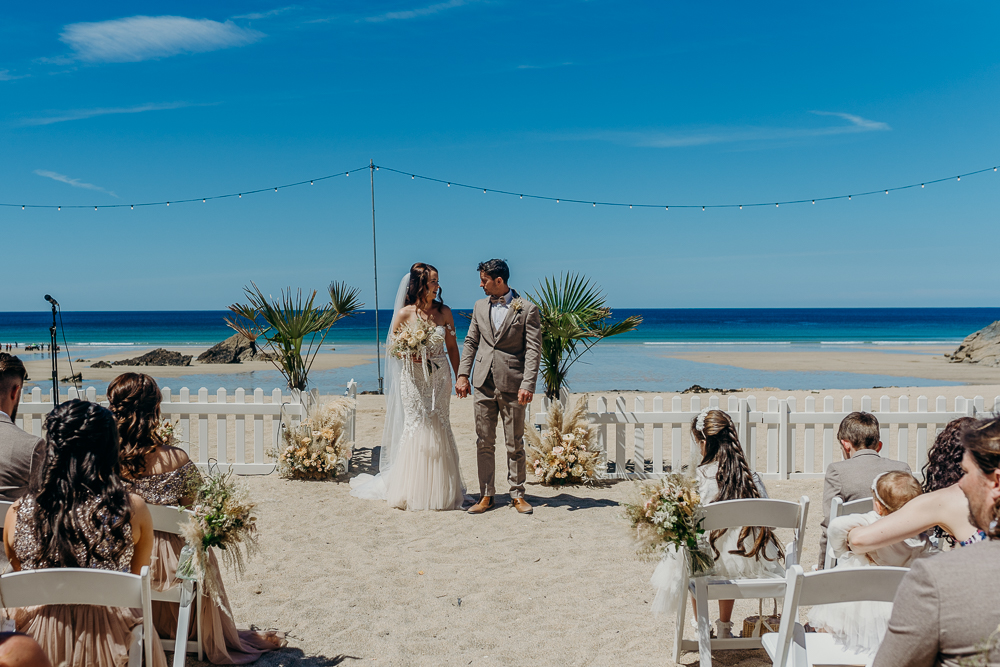 lusty glaze beach wedding