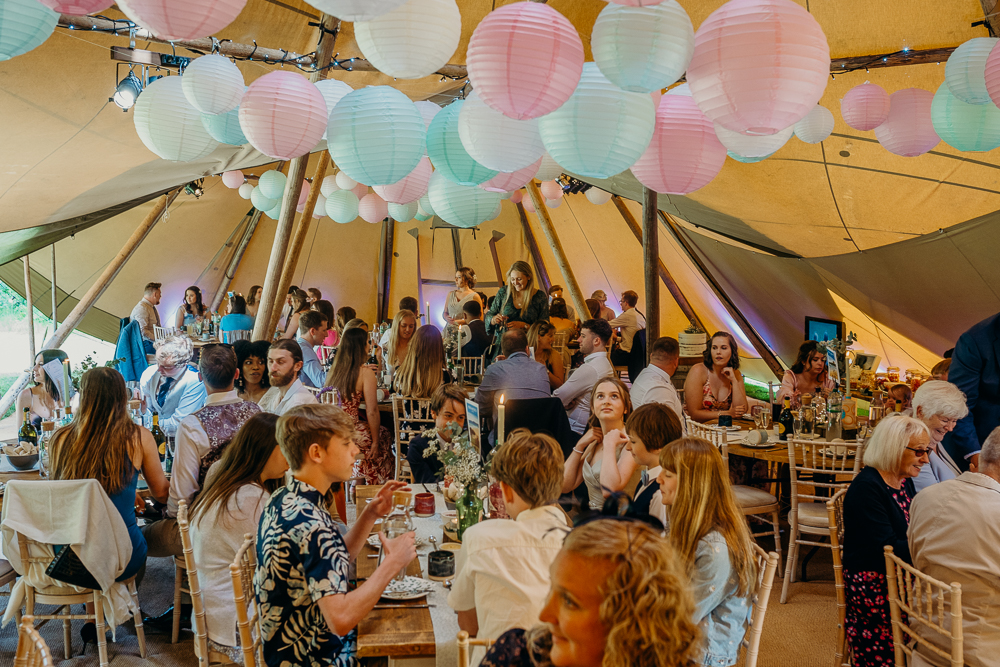 Tipi wedding near devon