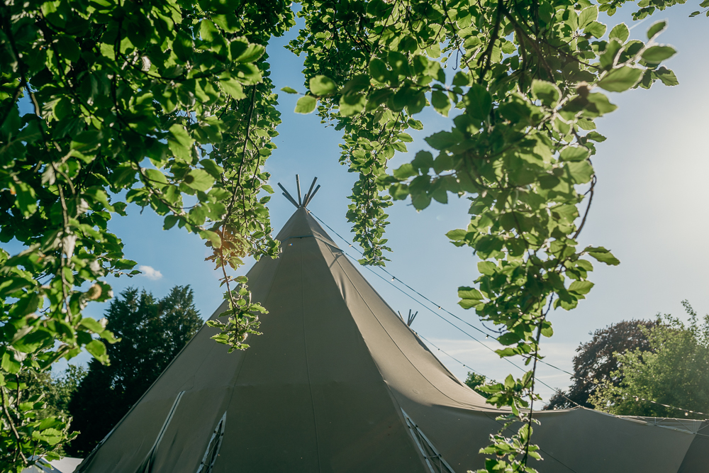 Tipi wedding near devon