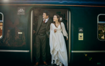 train wedding